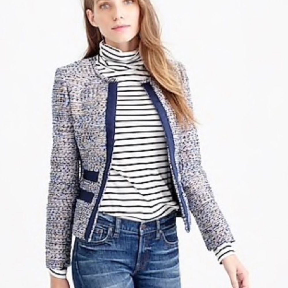 J.Crew Blue And Metallic Jacket